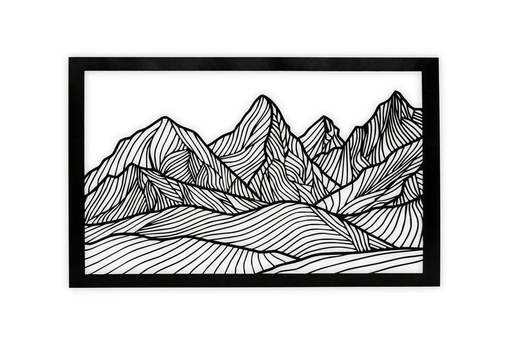 Mountain Silhouette Wall Decor - Laser Cut Wood Art Piece