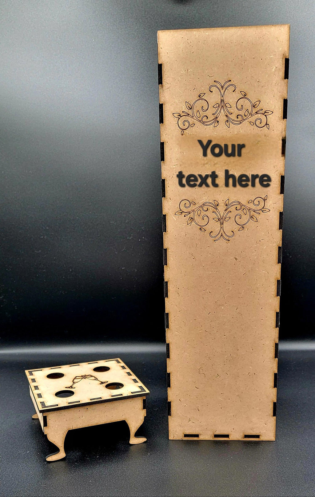 Bottle Jail Gift Box for Wine – Funny Engraved Wooden Box