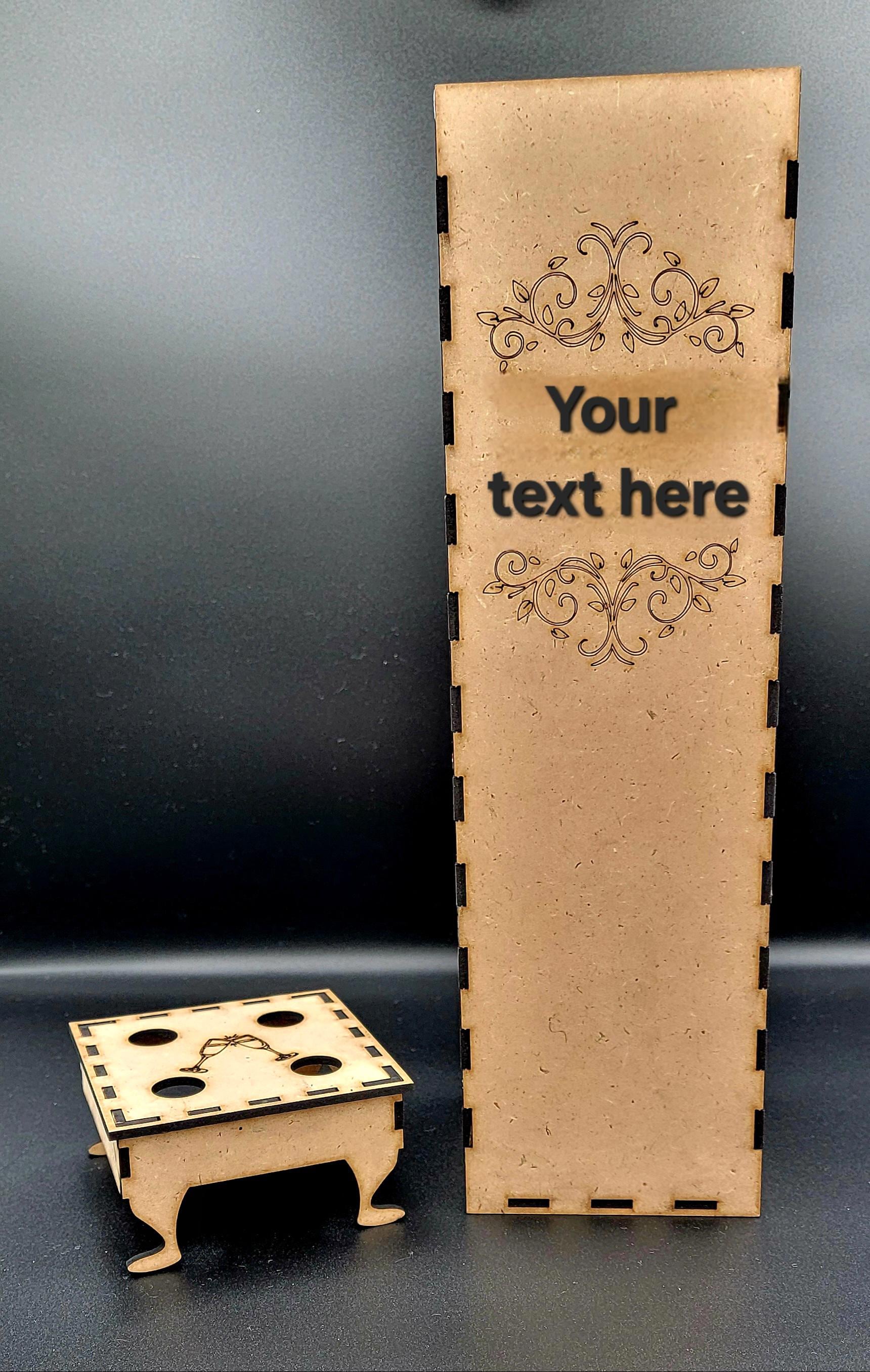 Bottle Jail Gift Box for Wine – Funny Engraved Wooden Box
