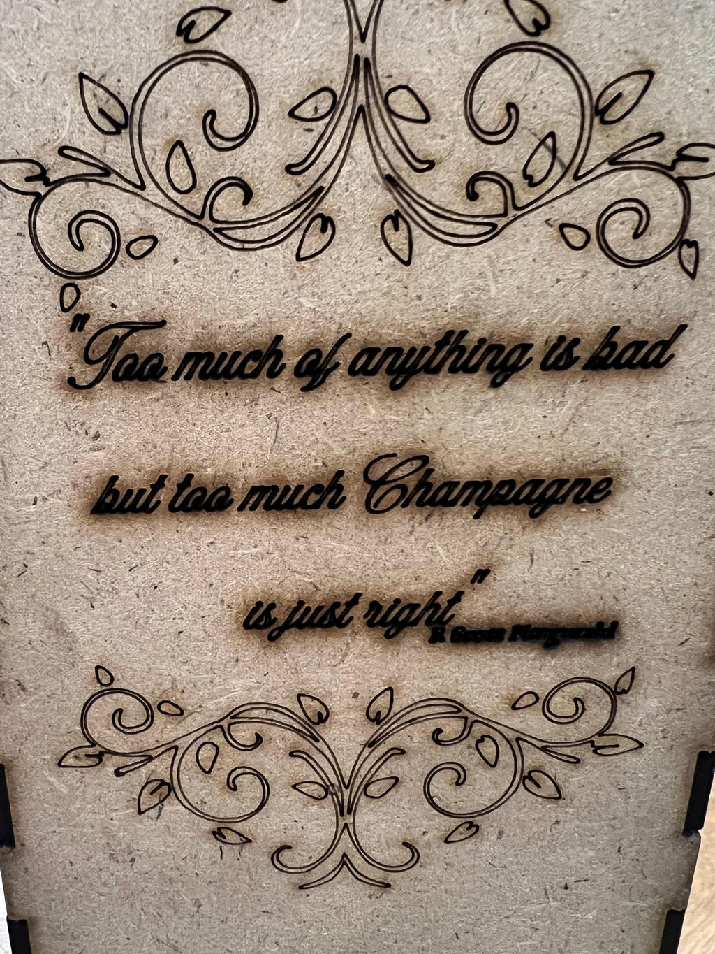 Bottle Jail Gift Box for Wine – Funny Engraved Wooden Box
