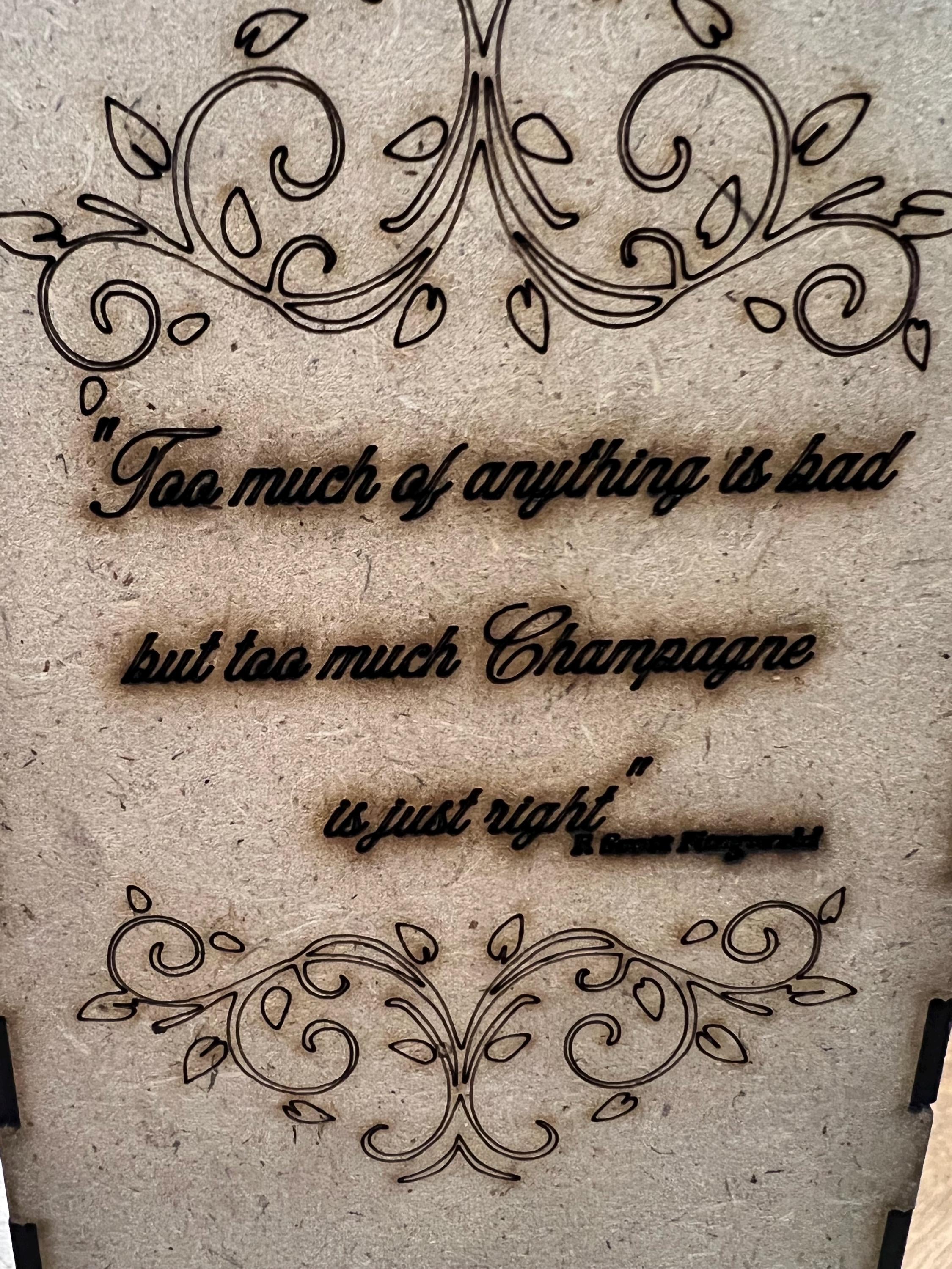 Bottle Jail Gift Box for Wine – Funny Engraved Wooden Box