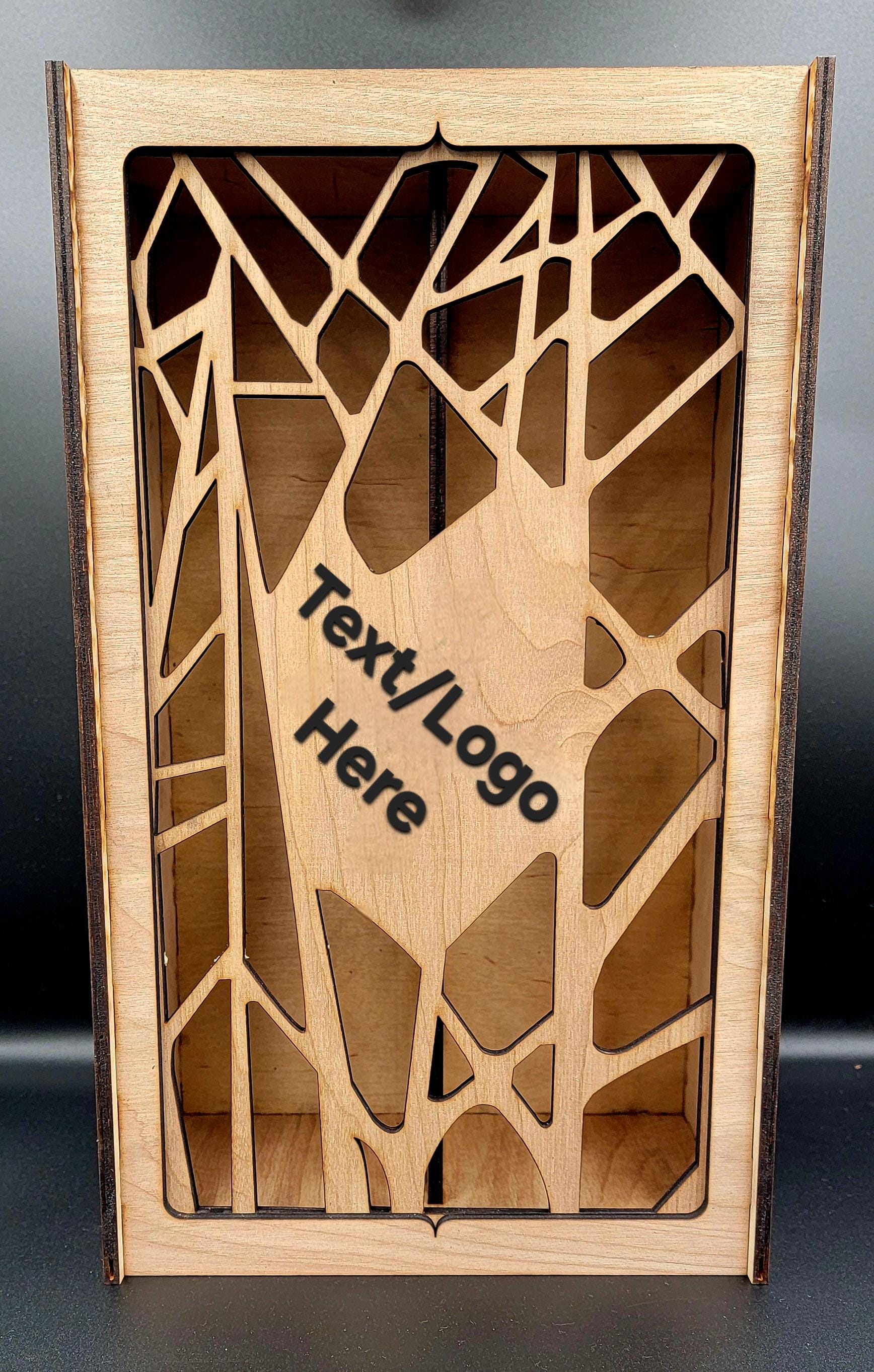 Double Wine Bottle Gift Box – Custom Engraved Wooden case