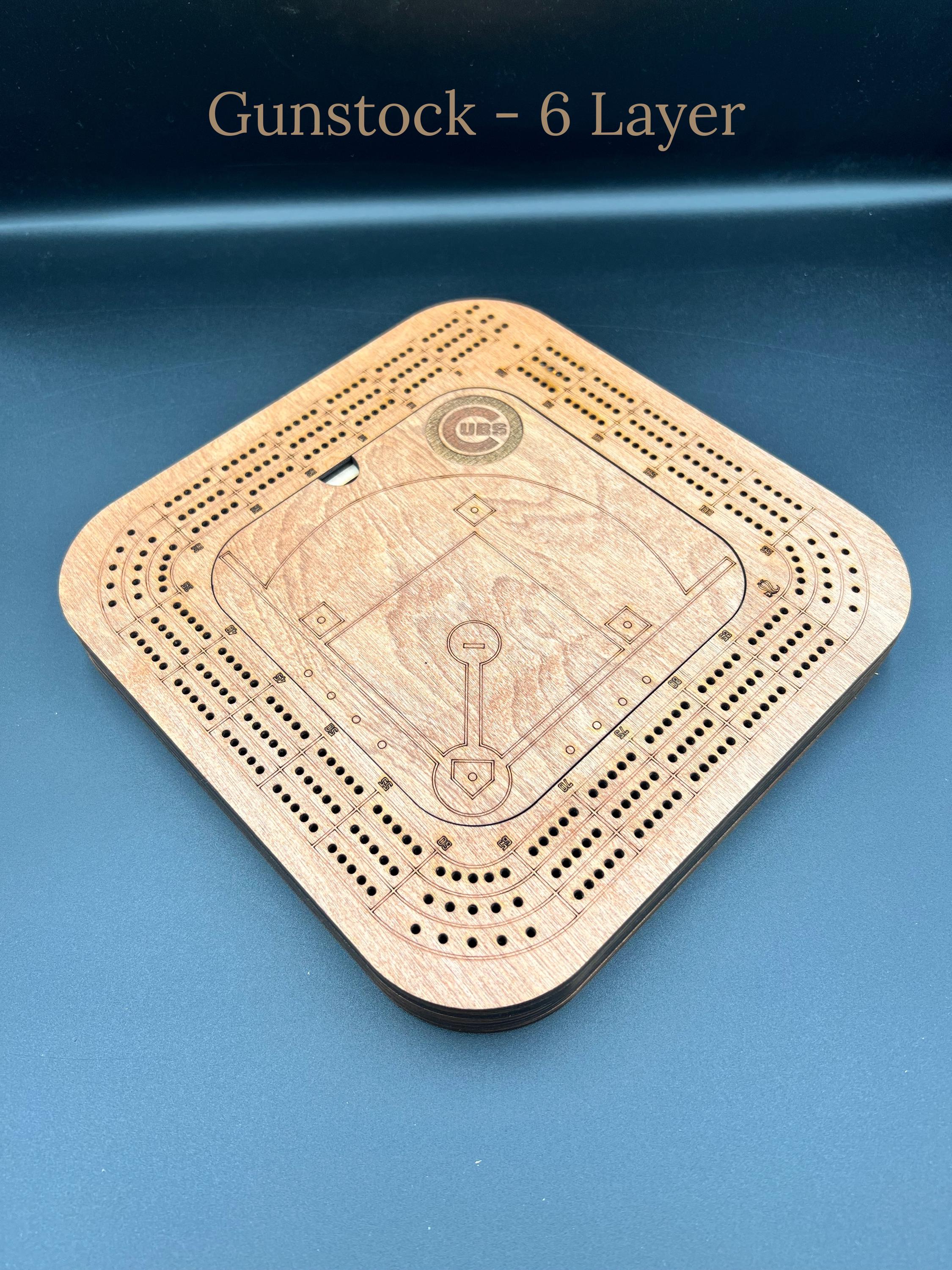 Baseball Cribbage Board: Personalized Team Logo Gift