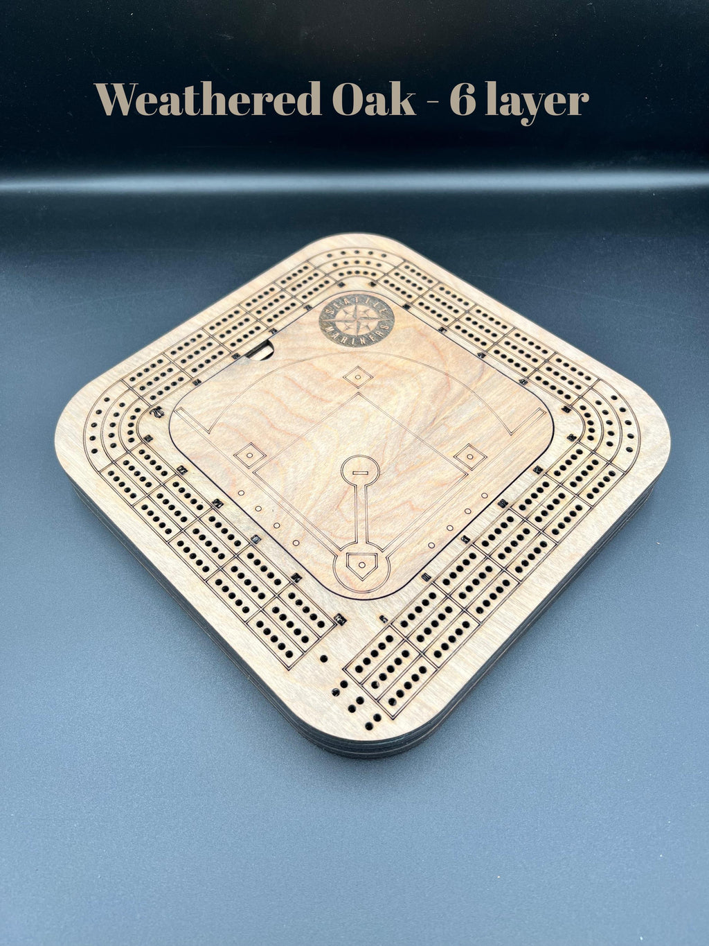 Baseball Cribbage Board: Personalized Team Logo Gift