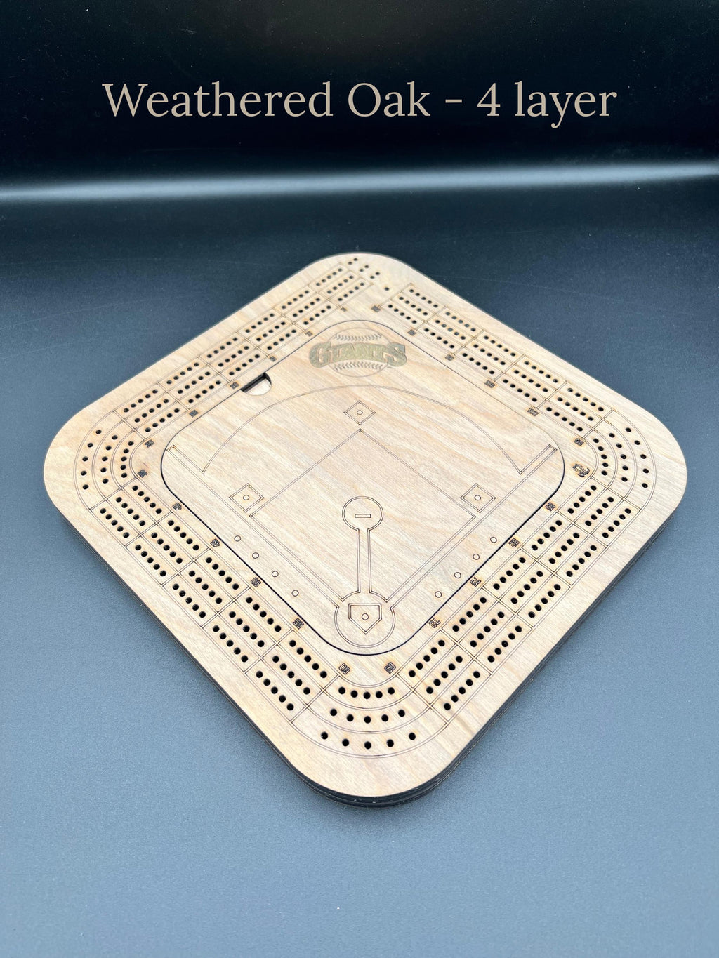 Baseball Cribbage Board: Personalized Team Logo Gift