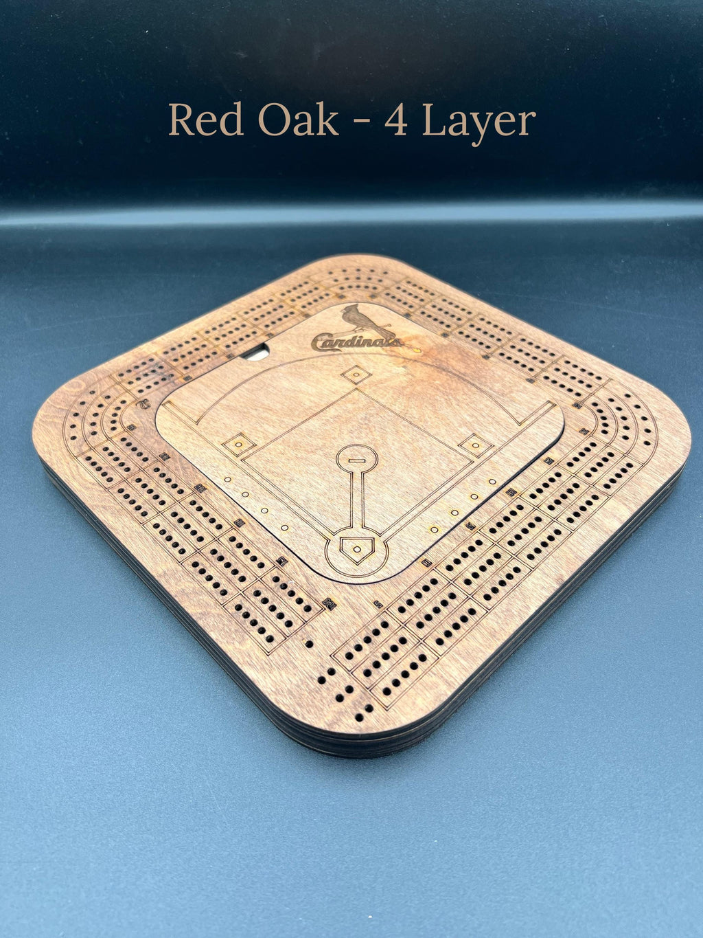 Baseball Cribbage Board: Personalized Team Logo Gift