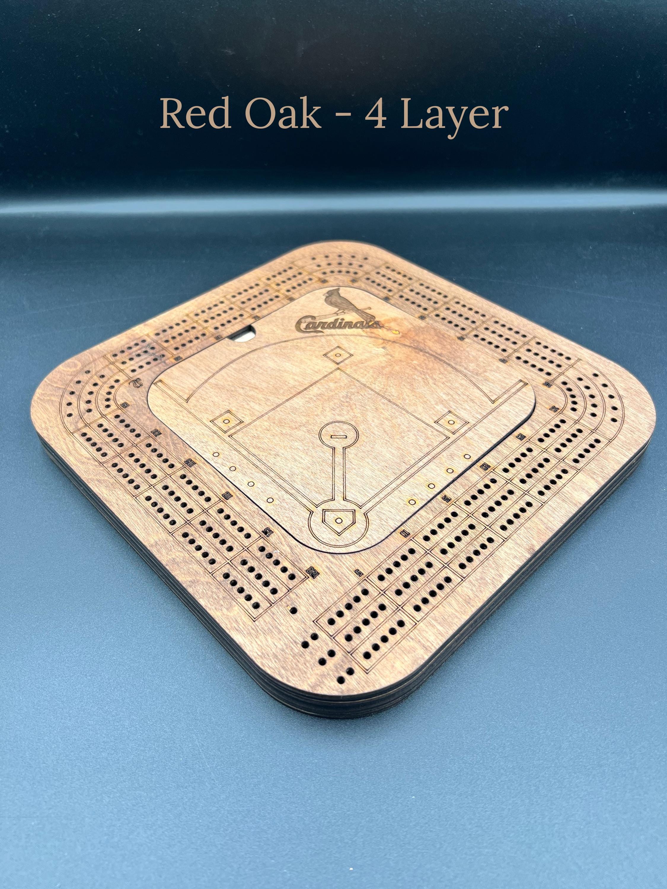 Baseball Cribbage Board: Personalized Team Logo Gift