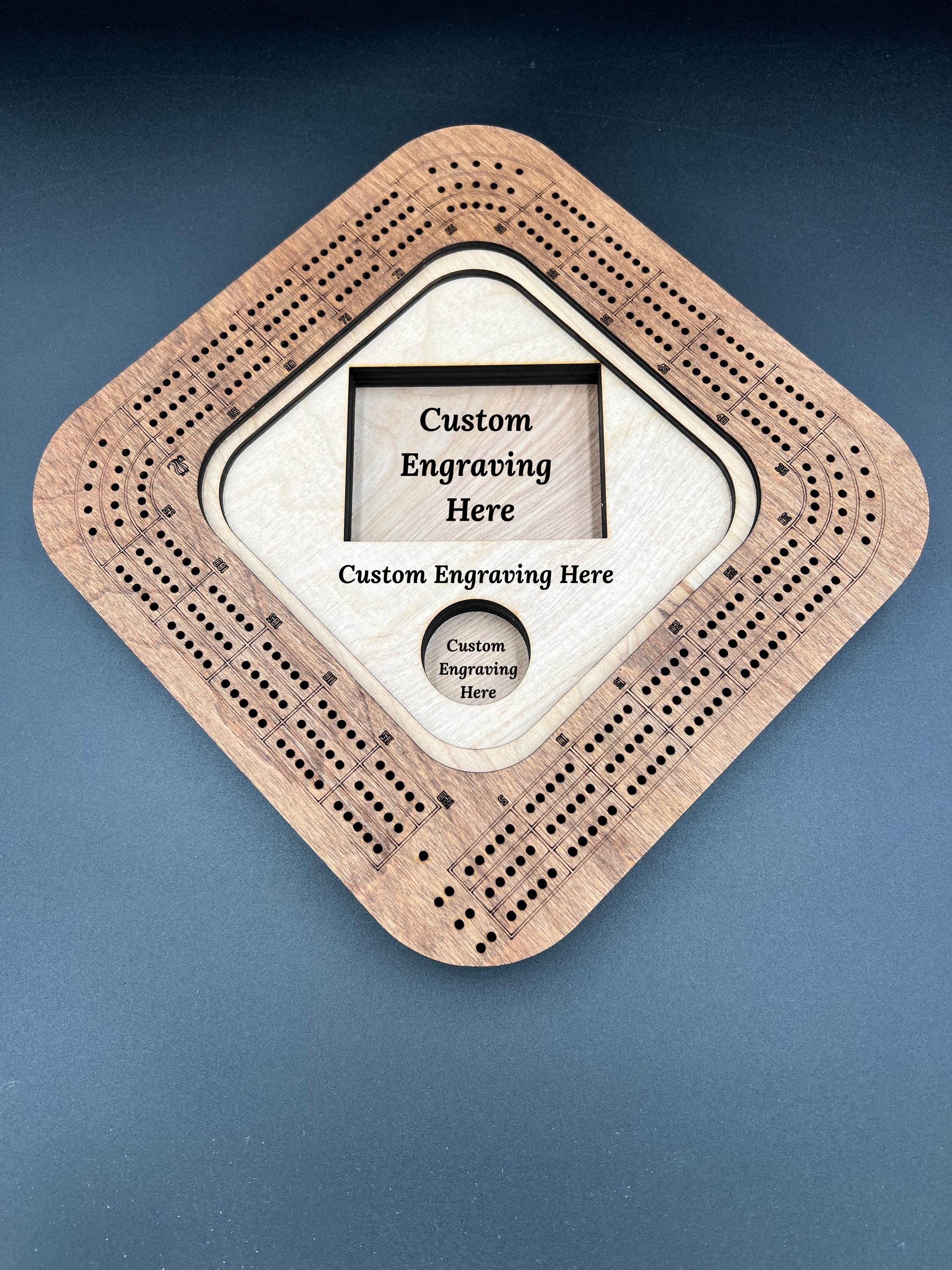 Baseball Cribbage Board: Personalized Team Logo Gift