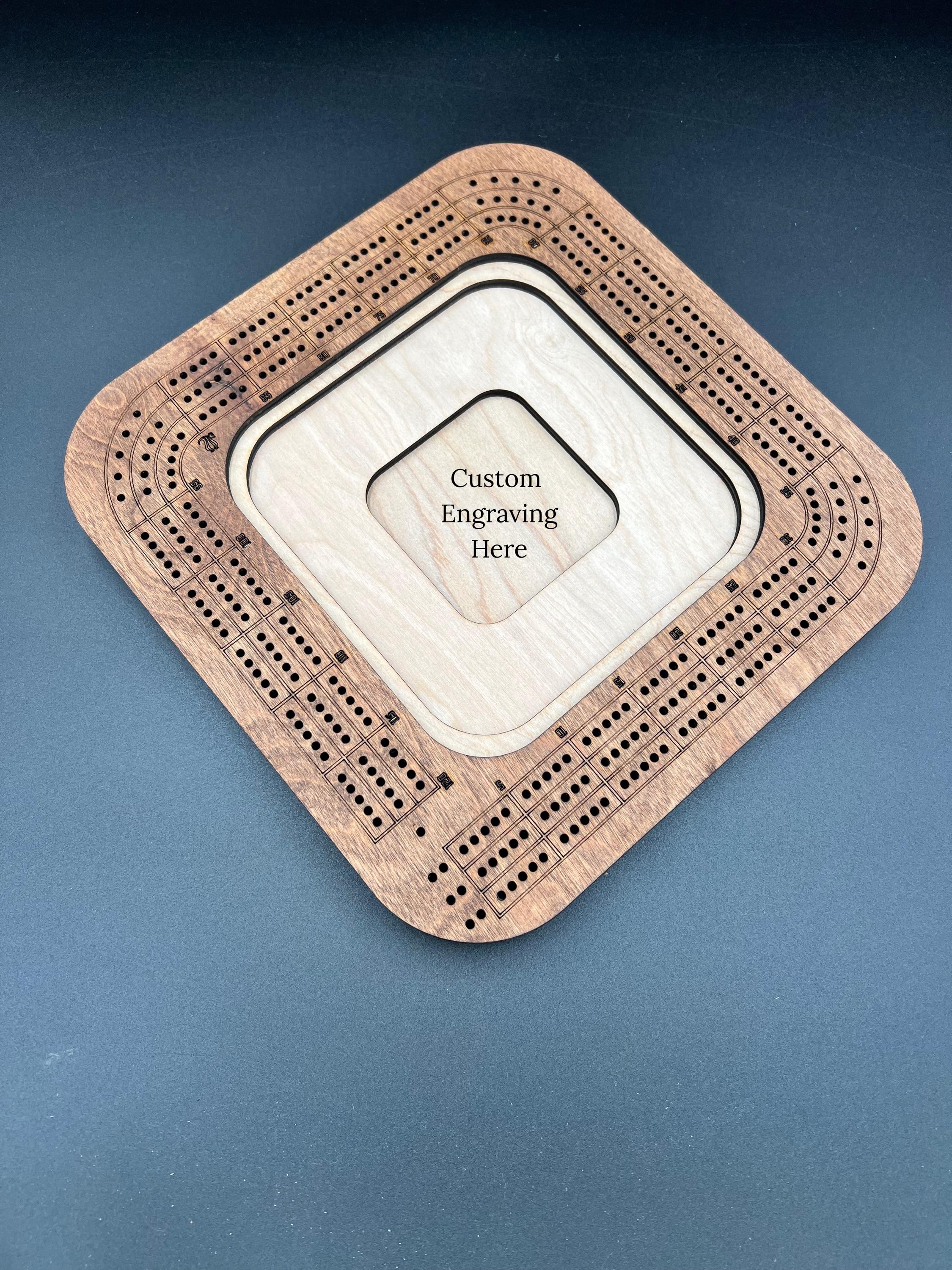 Baseball Cribbage Board: Personalized Team Logo Gift