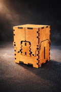 Geared Wooden Card Deck Box – Custom Engraved Playing Card Case