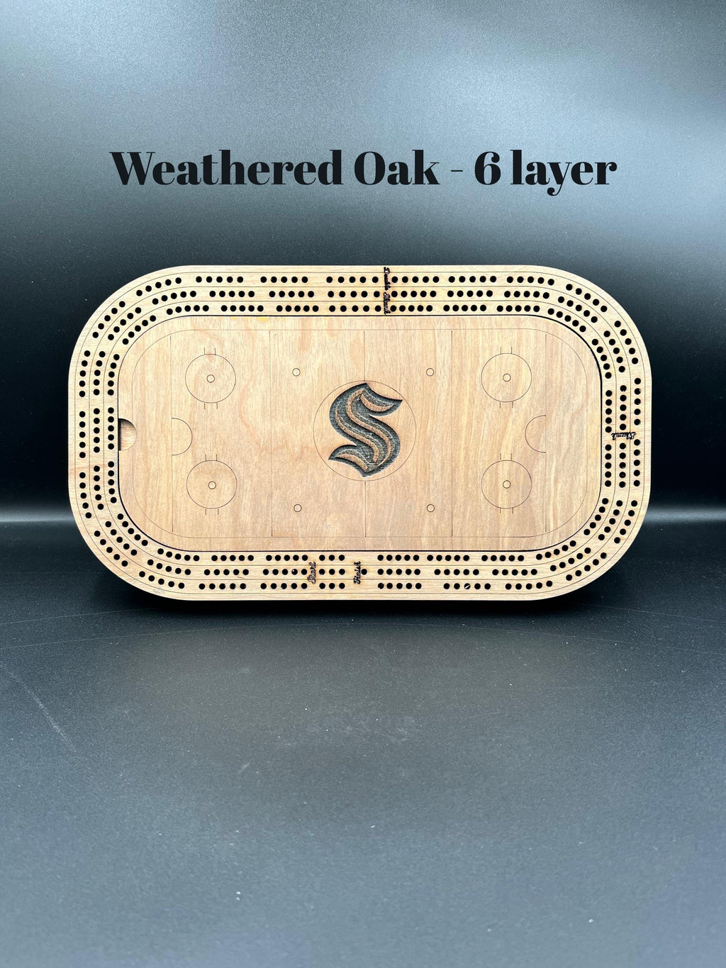 Hockey Cribbage Board: Personalized Team Logo Gift