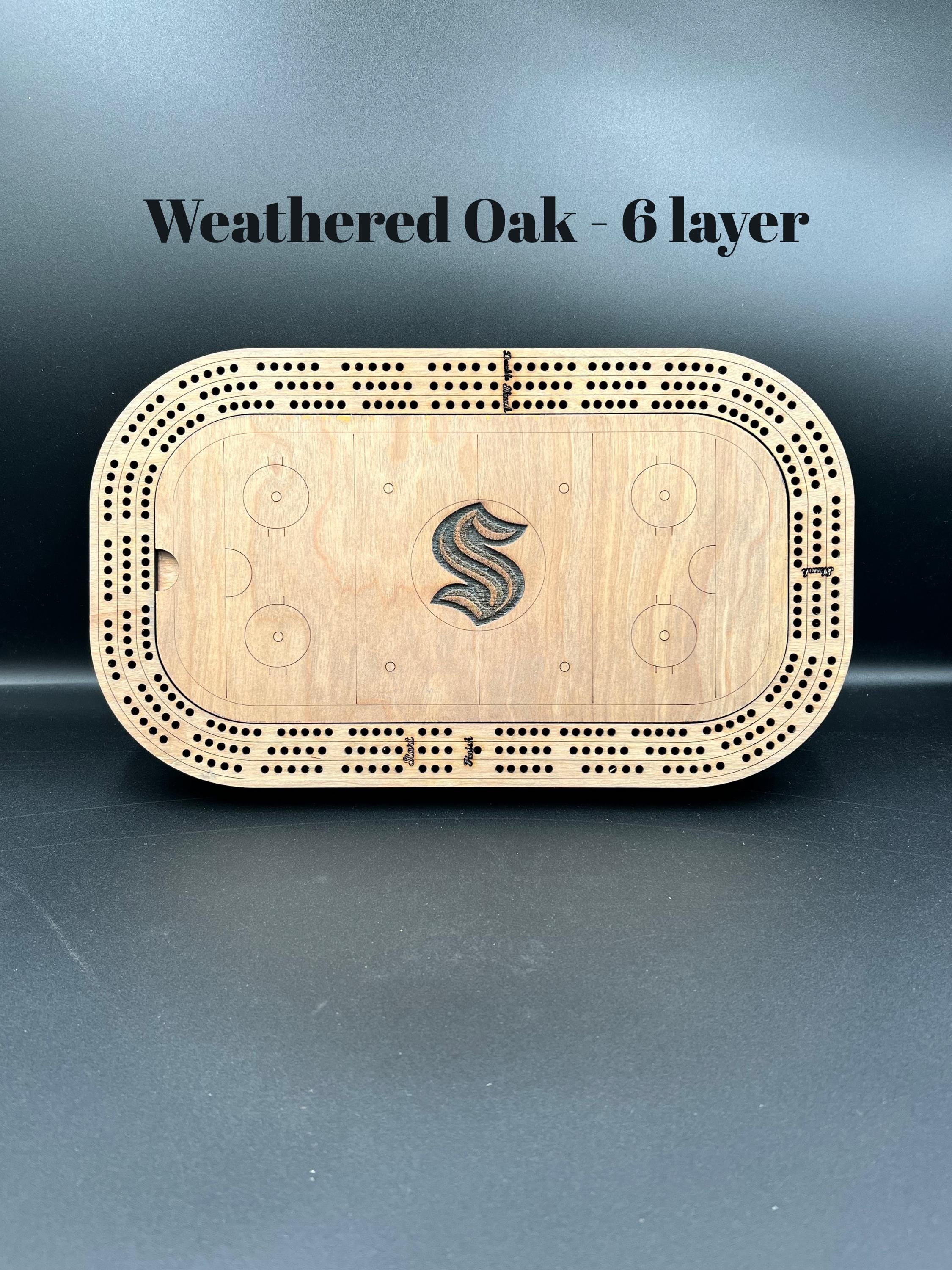 Hockey Cribbage Board: Personalized Team Logo Gift