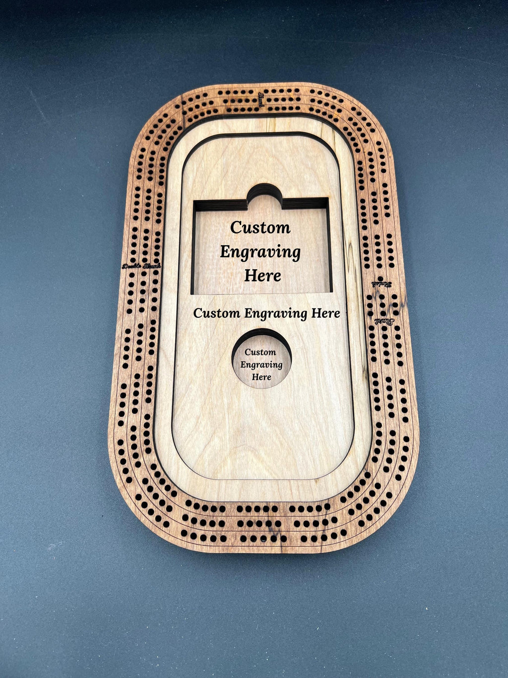Hockey Cribbage Board: Personalized Team Logo Gift