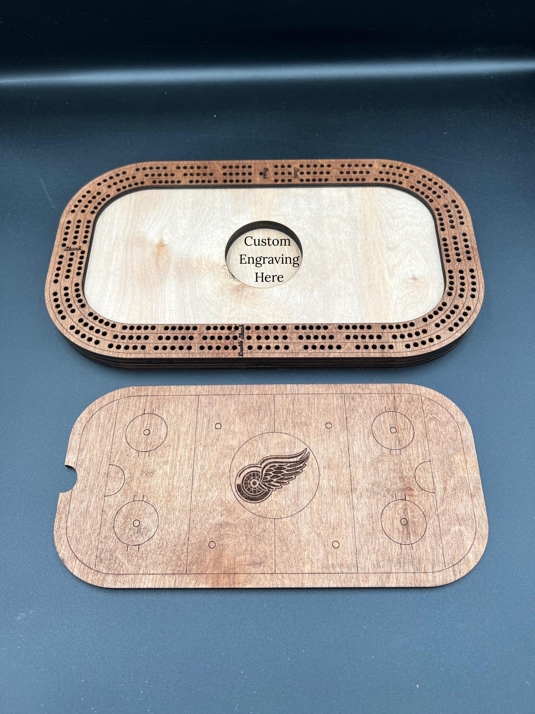 Hockey Cribbage Board: Personalized Team Logo Gift