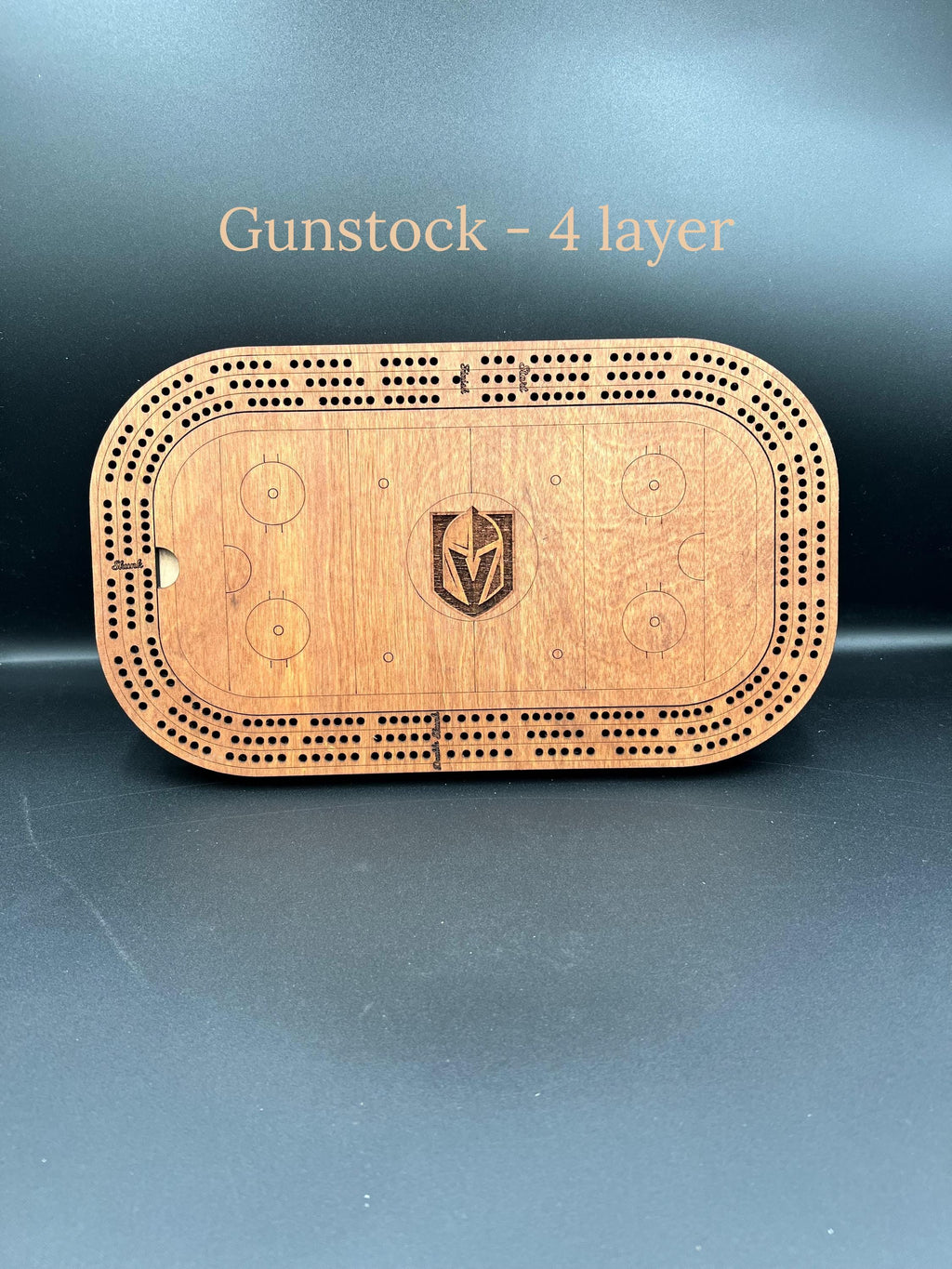 Hockey Cribbage Board: Personalized Team Logo Gift
