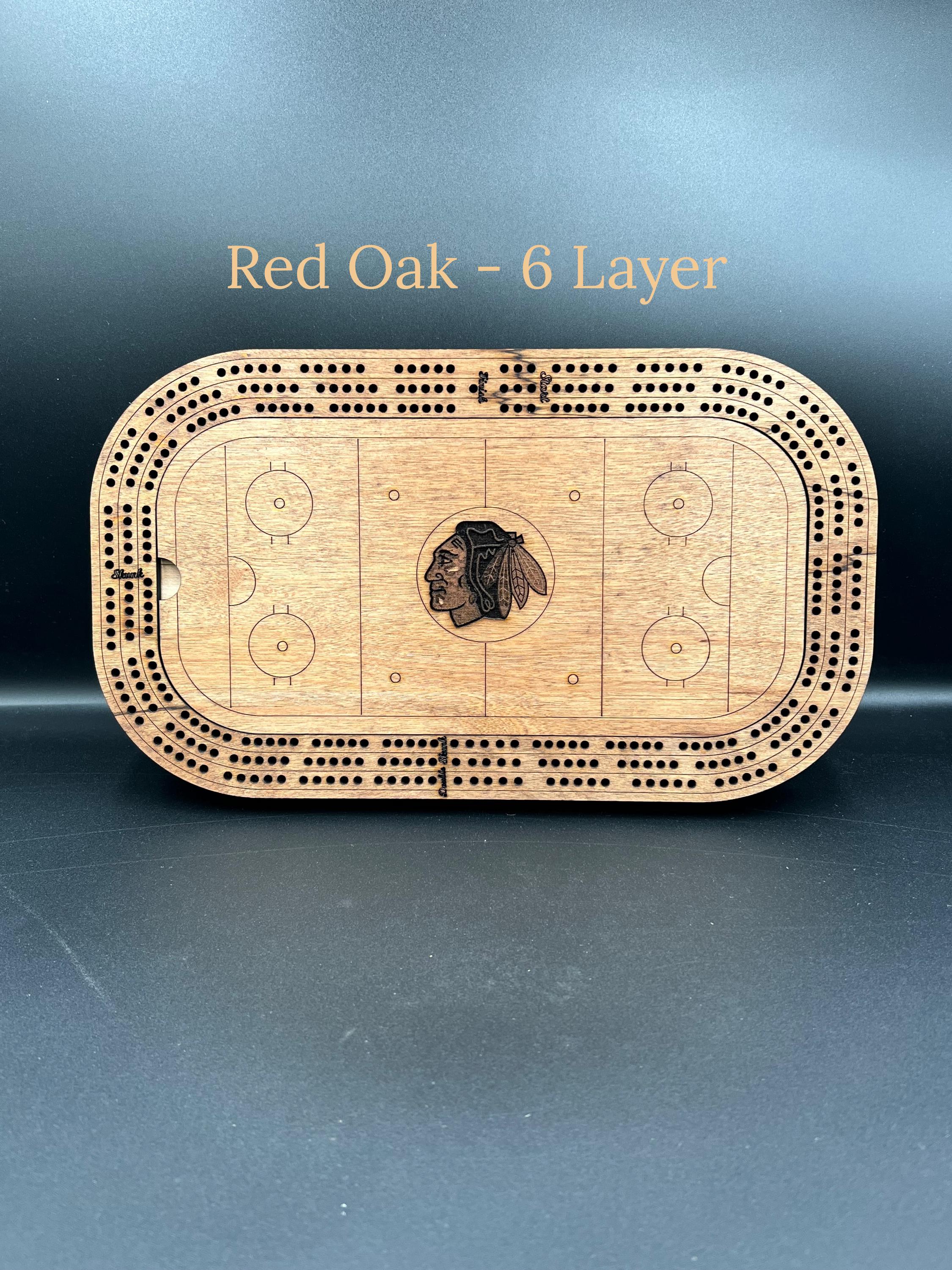 Hockey Cribbage Board: Personalized Team Logo Gift