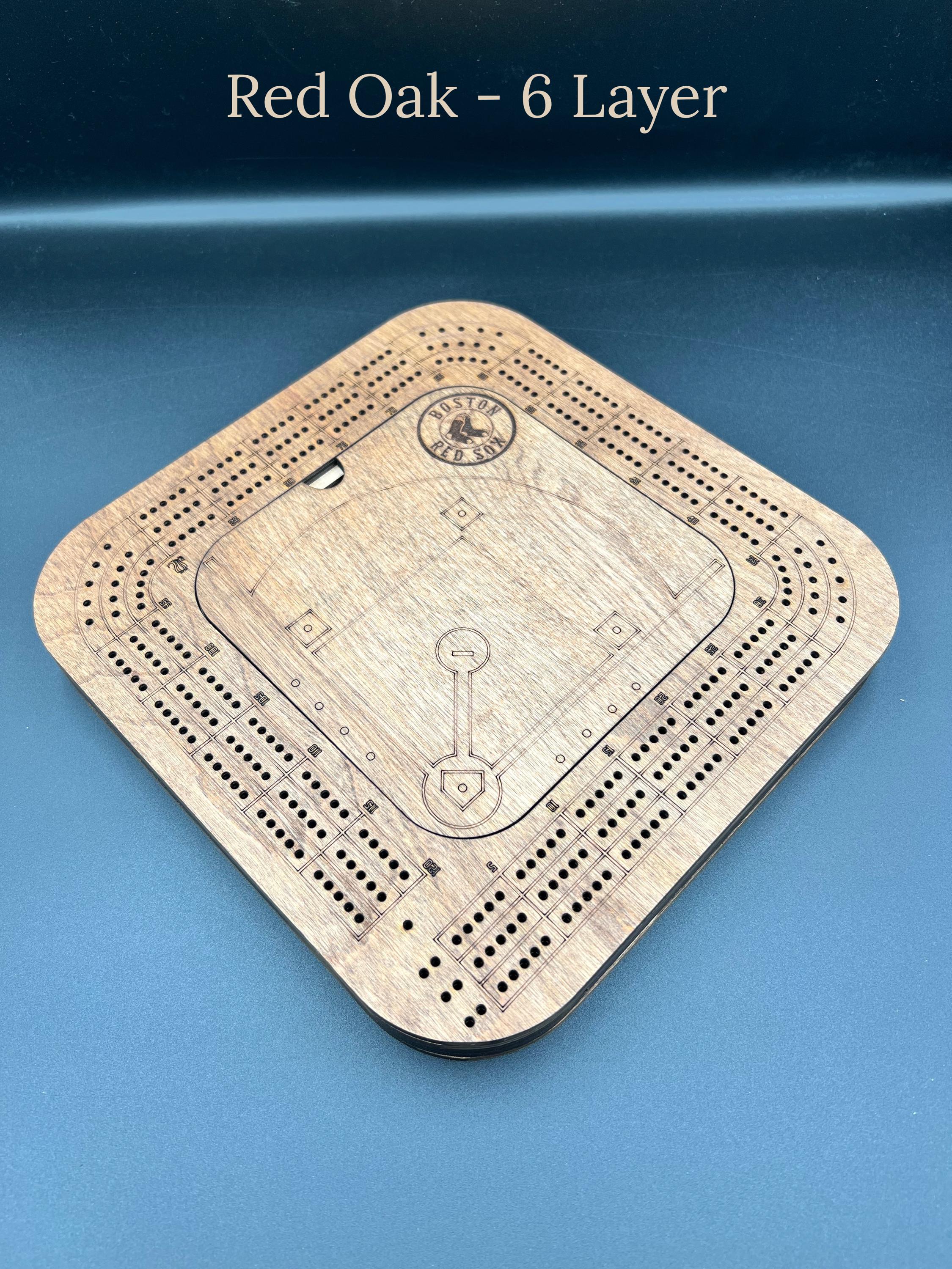 Baseball Cribbage Board: Personalized Team Logo Gift