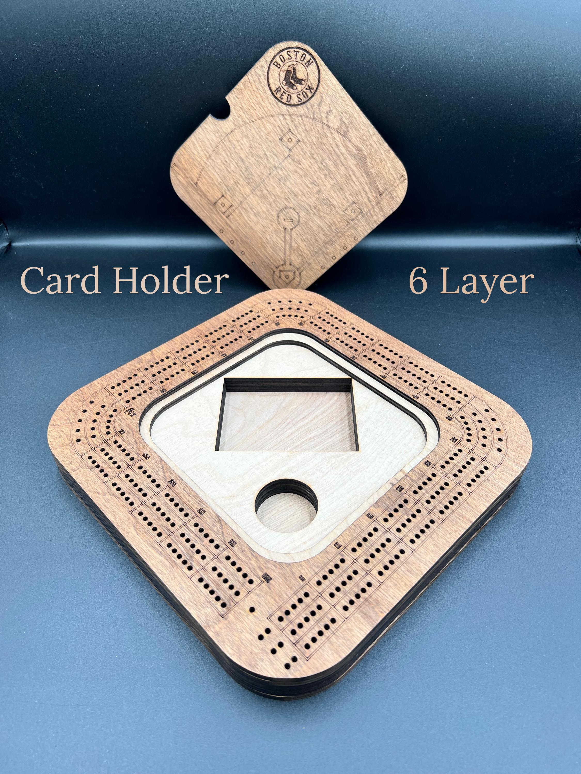 Baseball Cribbage Board: Personalized Team Logo Gift