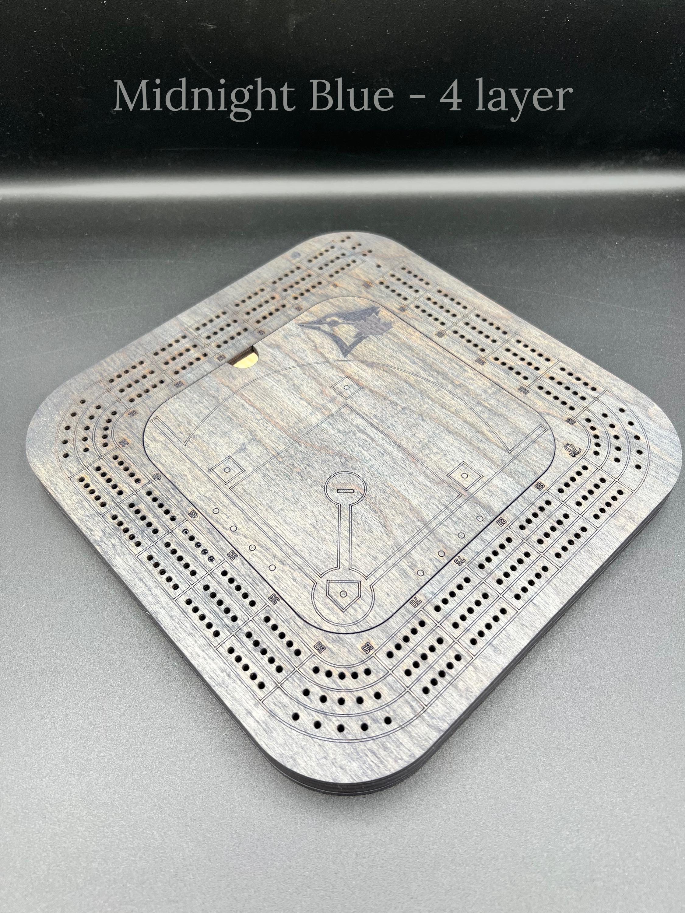 Baseball Cribbage Board: Personalized Team Logo Gift