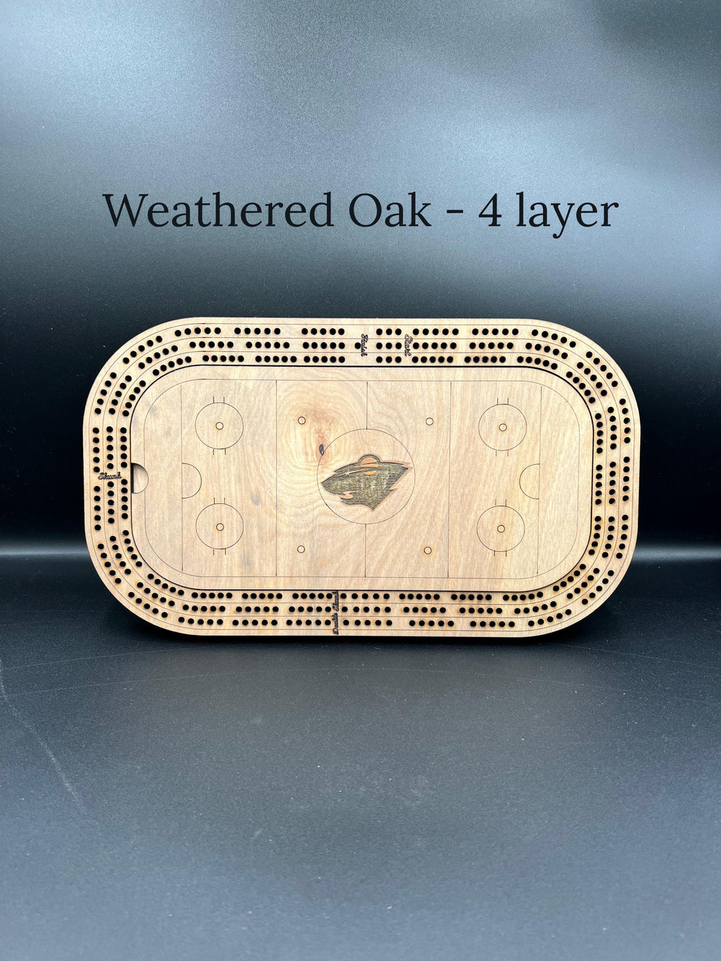 Hockey Cribbage Board: Personalized Team Logo Gift