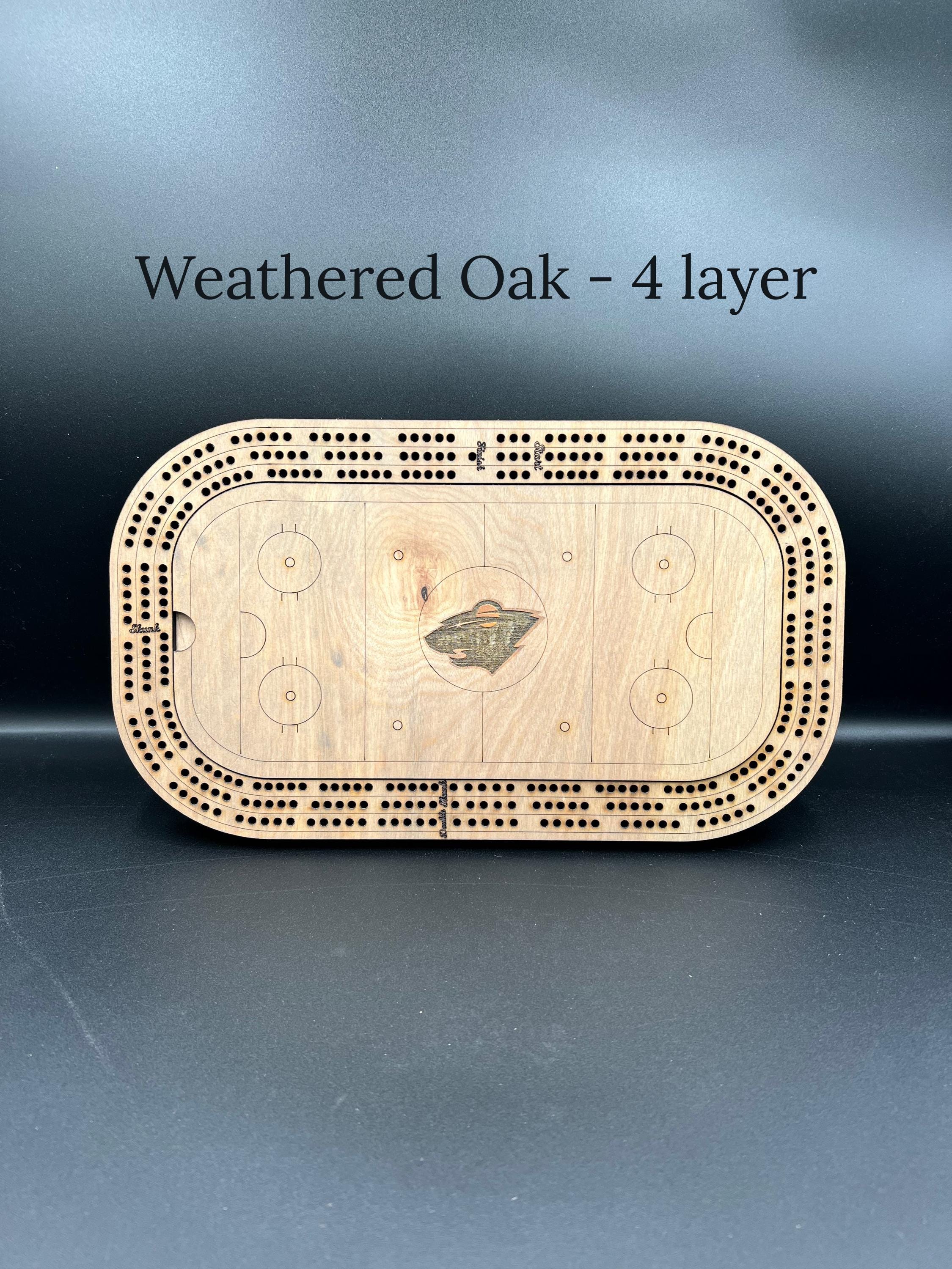 Hockey Cribbage Board: Personalized Team Logo Gift