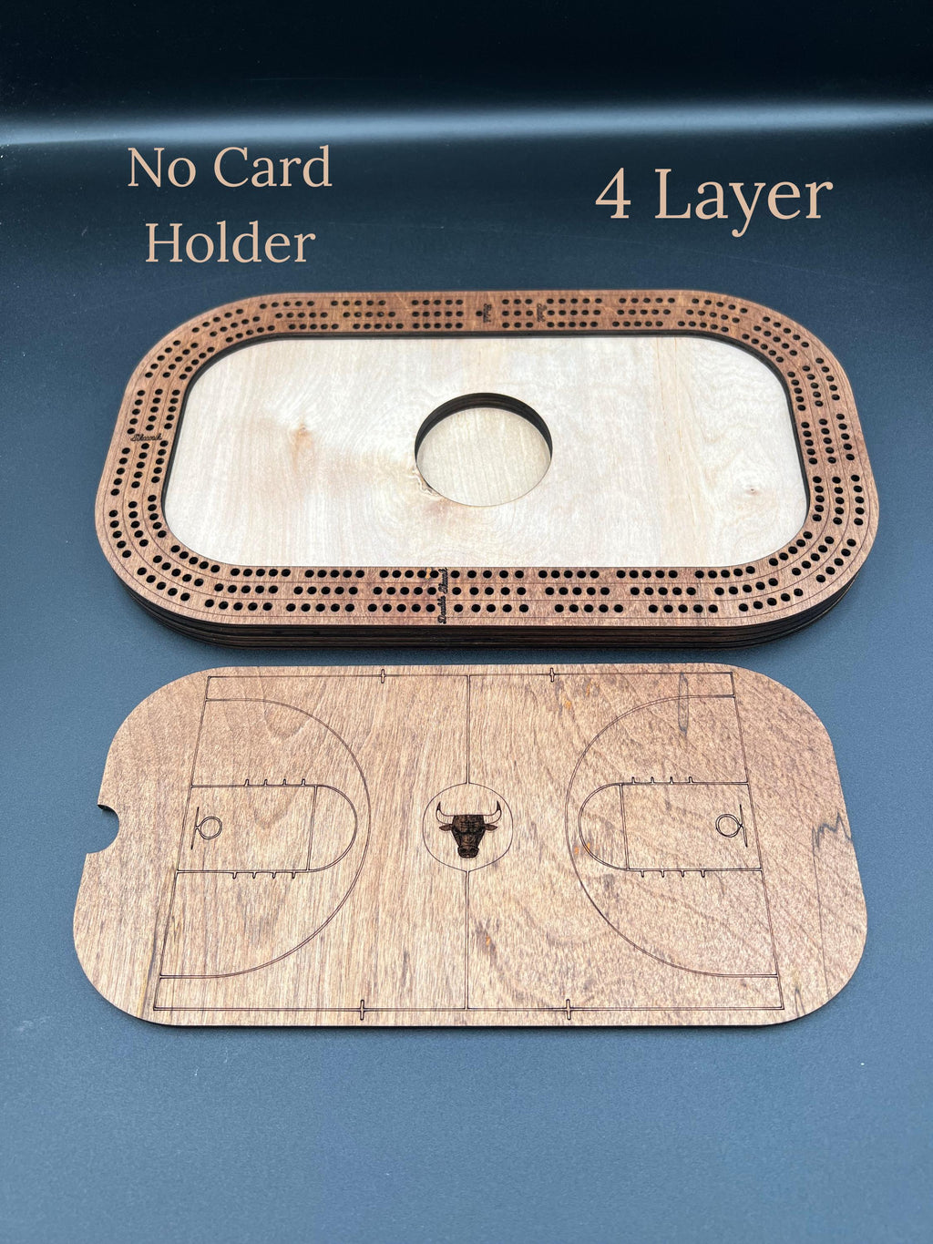 Basketball Cribbage Board: Personalized Team Logo Gift