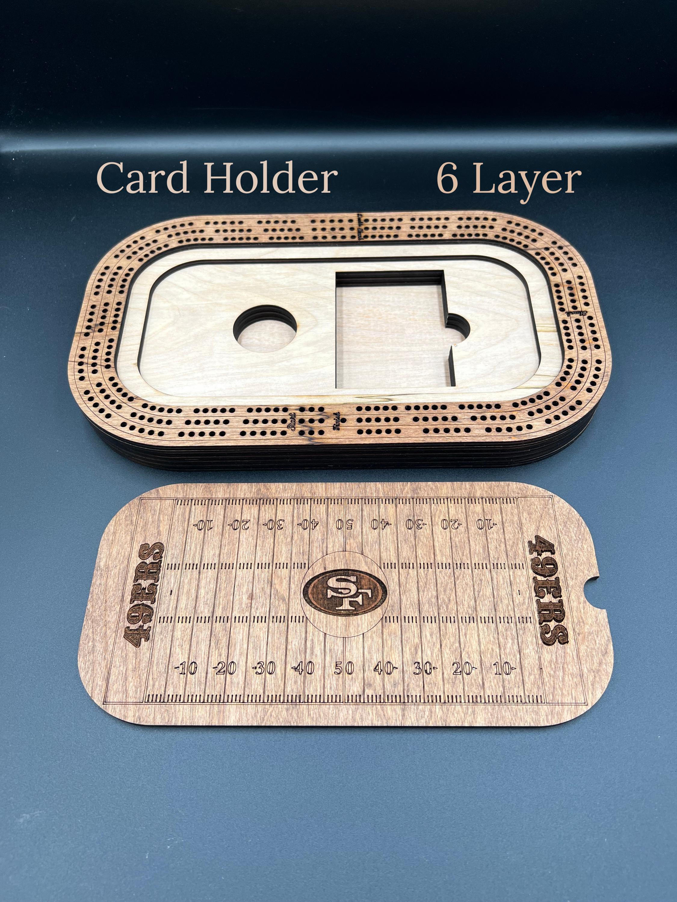 Football Cribbage Board: Personalized Team Logo Gift