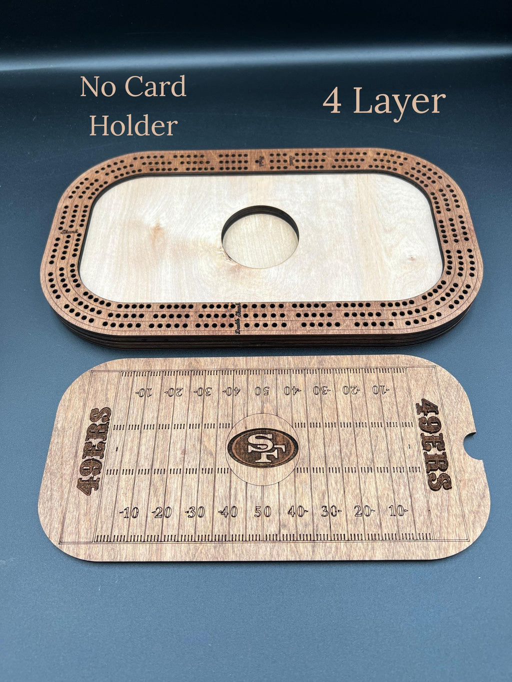 Football Cribbage Board: Personalized Team Logo Gift