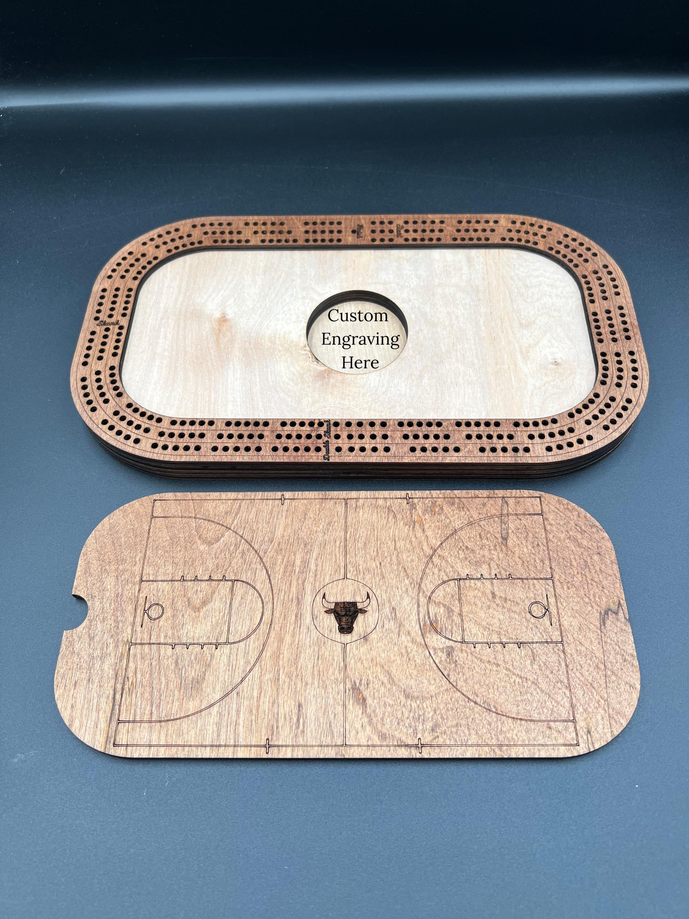 Basketball Cribbage Board: Personalized Team Logo Gift
